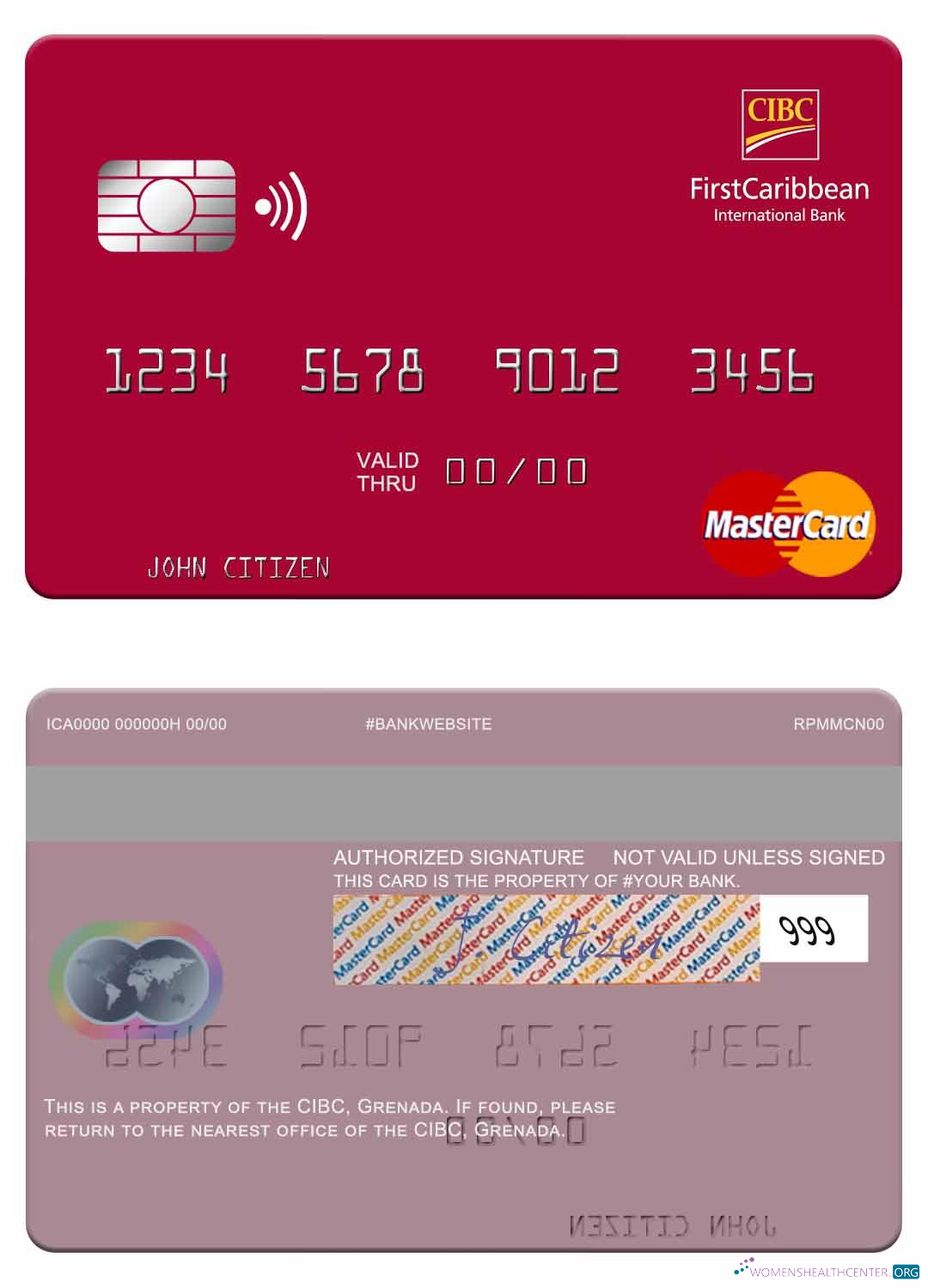 Download Grenada CBIC mastercard Photoshop template